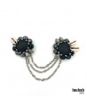 BROCHE TANDEM noire