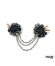 BROCHE TANDEM noire